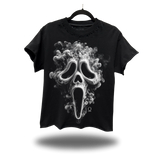 SMOKE GHOST FACE BLACK ROAD RASH OVERSIZED TEE