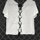 BLOOD COMFORT KILLS WIDE NECK CROP WHITE - The Drive Clothing