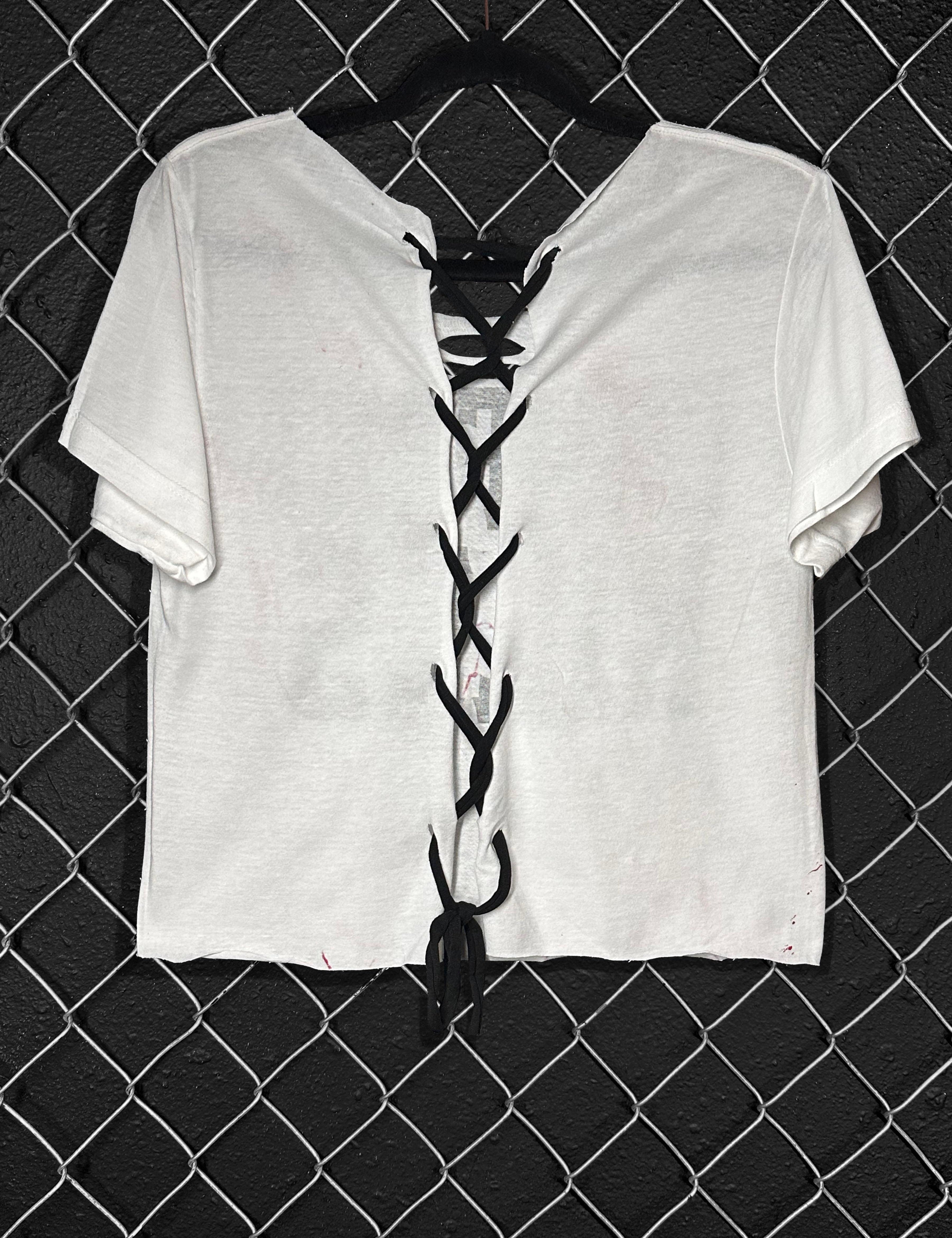 BLOOD COMFORT KILLS WIDE NECK CROP WHITE - The Drive Clothing