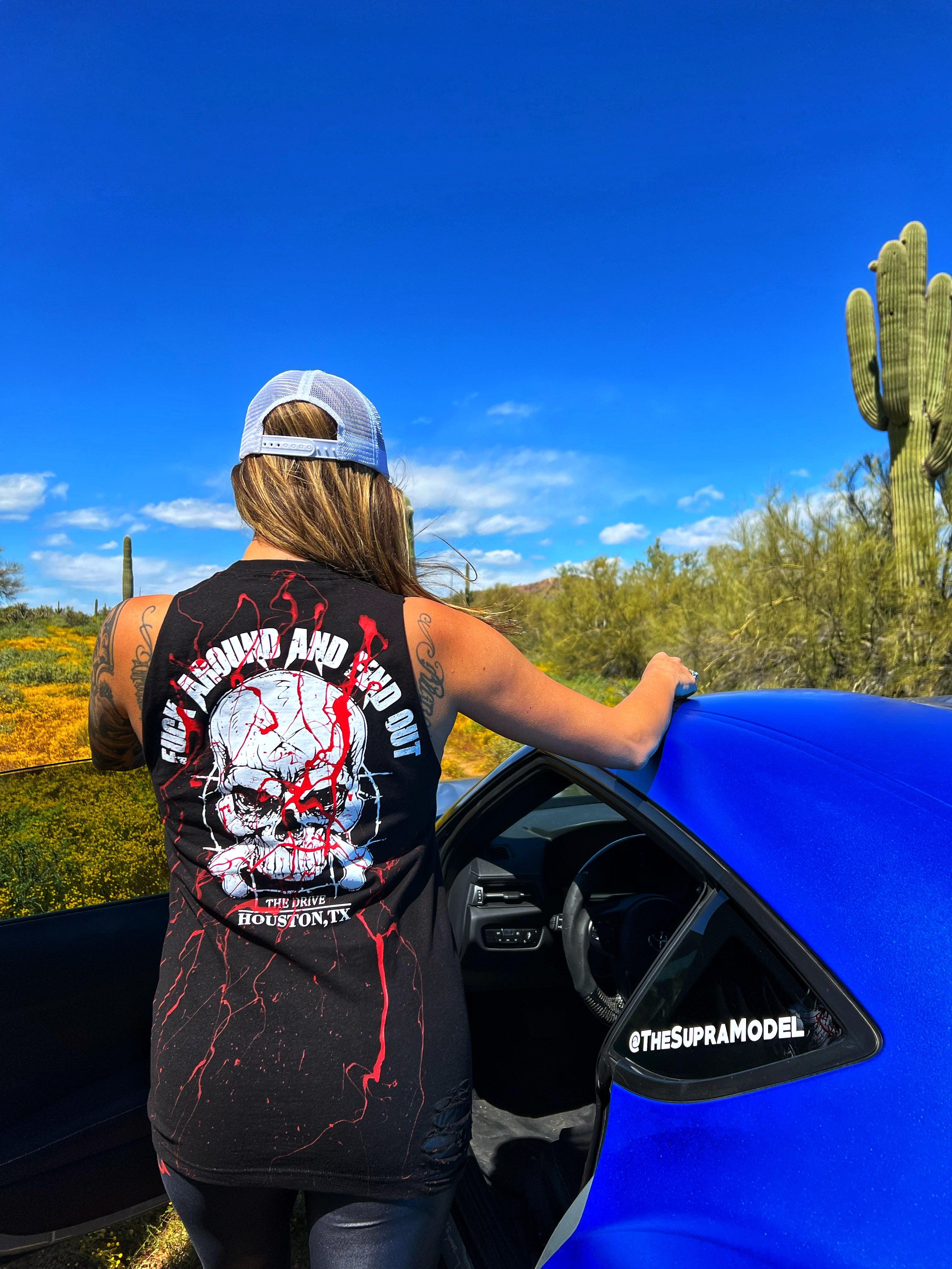 BLOOD FUCK AROUND TANK TOP - The Drive Clothing