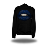 BLUE PAISLEY LIPS HOODIE