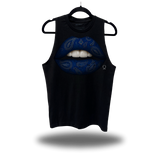 BLUE PAISLEY LIPS CLASSIC TANK TOP