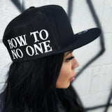 BOW TO NO ONE SIDE STYLE  BLACK HAT
