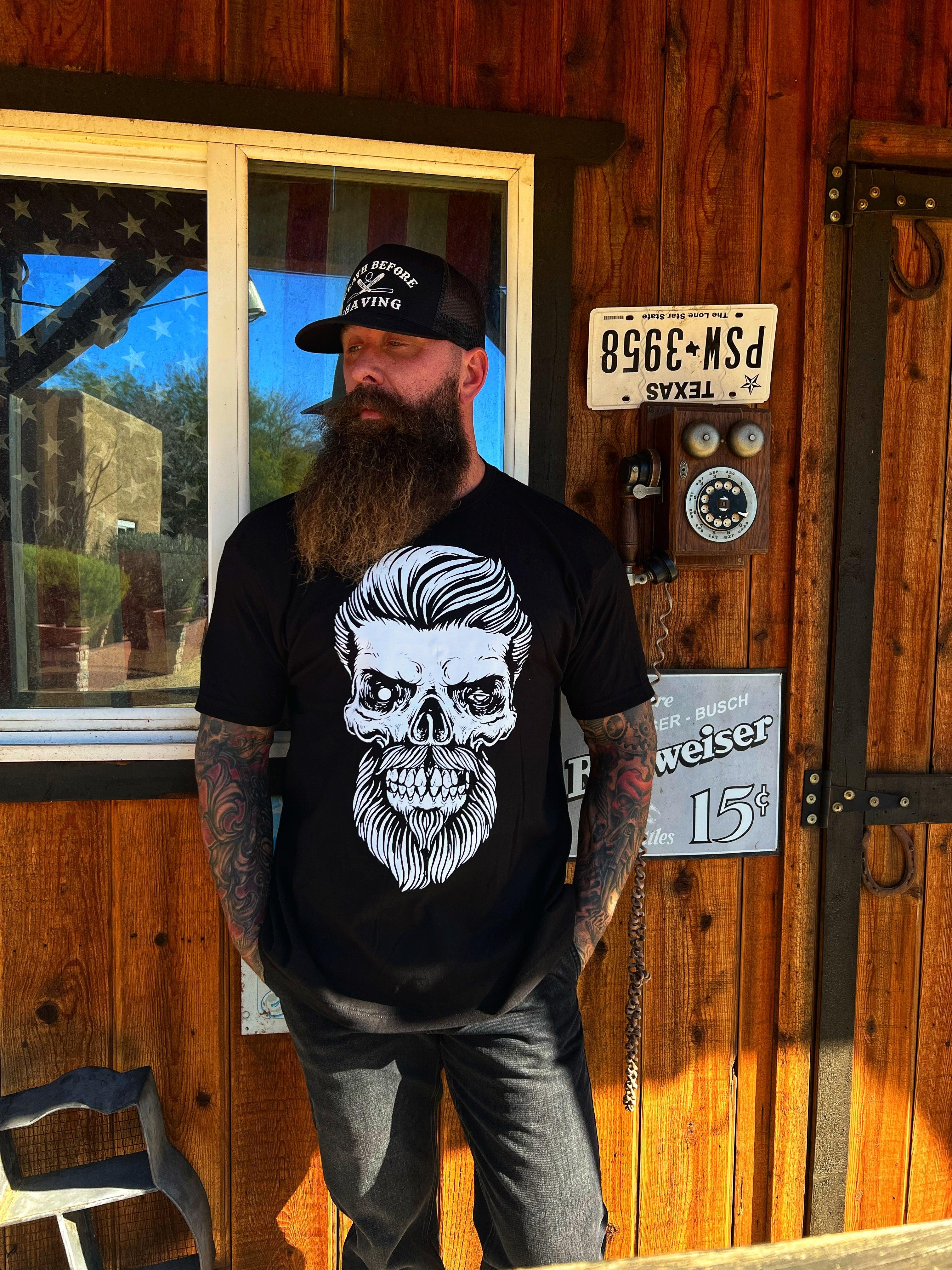 BRUTAL BEARDED SKULL CLASSIC TEE - The Drive Clothing