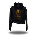 DRIVEN TO RULE BLACK CROP HOODIE