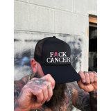 FUCK CANCER CURVED BILL BLACK HAT