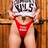DDD RED TROUBLE MAKER PANTIES - The Drive Clothing
