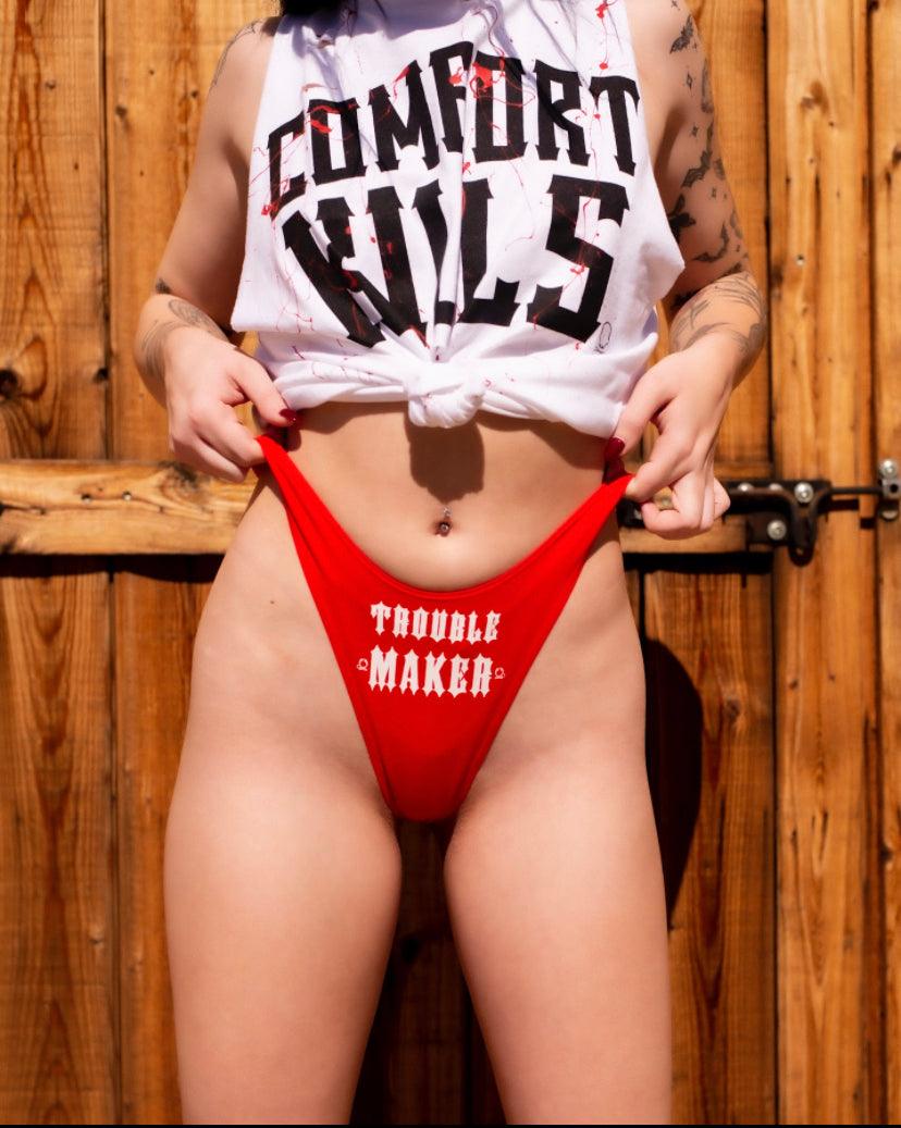 DDD RED TROUBLE MAKER PANTIES - The Drive Clothing