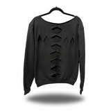 BAD TASTE ROAD RASH DIAMOND CROSS BLACK WIDENECK HOODIE