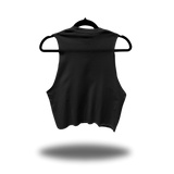 UNTOUCHABLE ROAD RASH BLACK CROP TANK