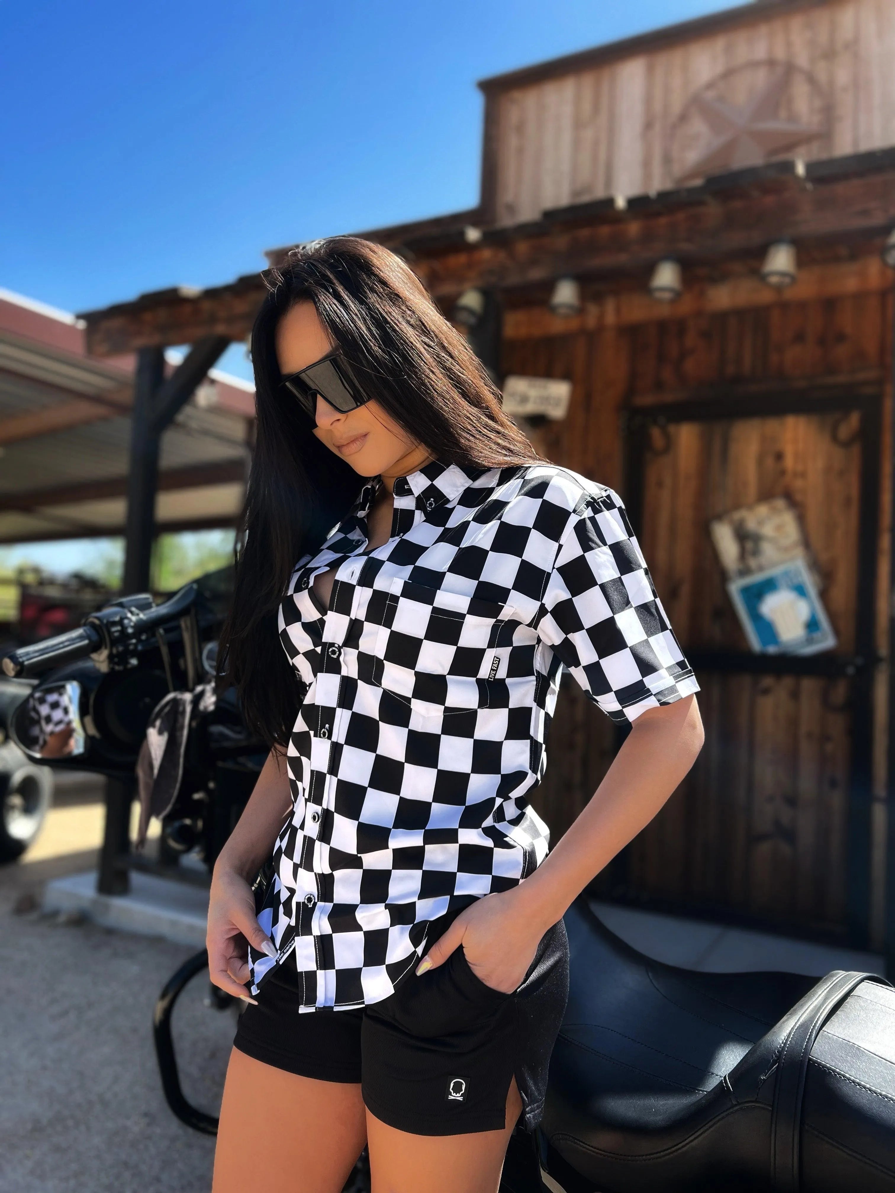 ESSENTIAL LIVE FAST BUTTON UP - The Drive Clothing
