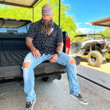 ESSENTIAL ROCKER HAND BUTTON UP - The Drive Clothing