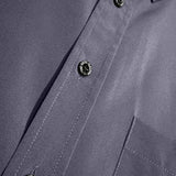 ESSENTIAL SMOKE GREY BUTTON UP