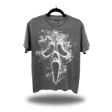 SMOKE GHOST FACE FADED BLACK OVERSIZED TEE