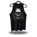 FRANKENSTEIN SKULL ROAD RASH BLACK TANK TOP