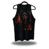 GHOSTFACE BURNING ROAD RASH BLACK TANK TOP
