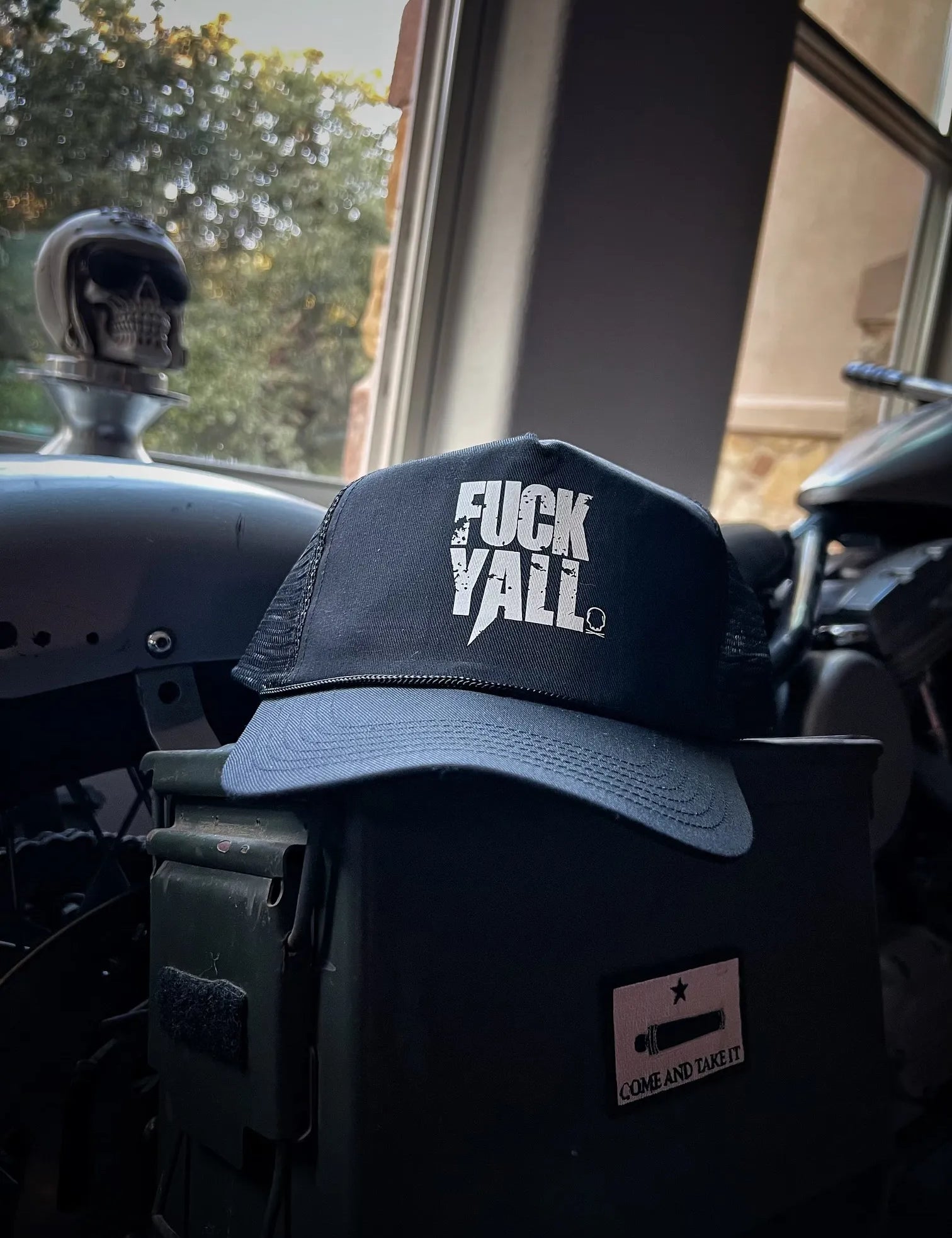 FUCK YALL CURVED BILL BLACK HAT - The Drive Clothing