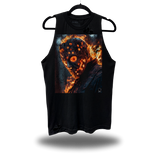 JASON BURNING ROAD RASH BLACK TANK TOP