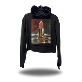 LIPSTICK BLACK CROP HOODIE