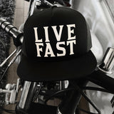 LIVE FAST BLACK HAT - The Drive Clothing