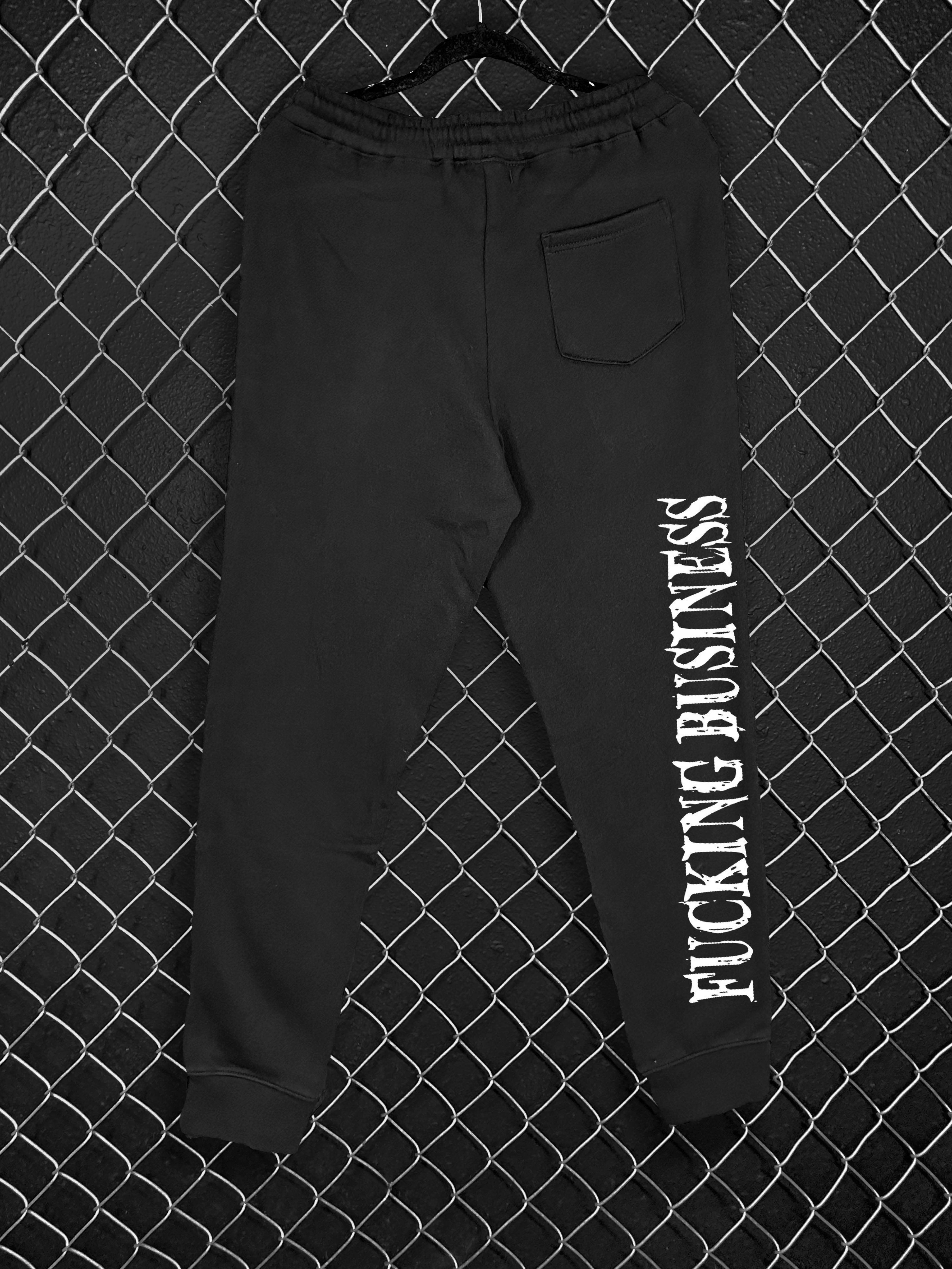 MIND YOUR F BUSINESS BLACK JOGGER - The Drive Clothing