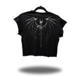 GOTHIC SKELETON MUSCLE CROP TOP