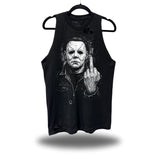 FU MICHAEL MYERS ROAD RASH BLACK TANK TOP