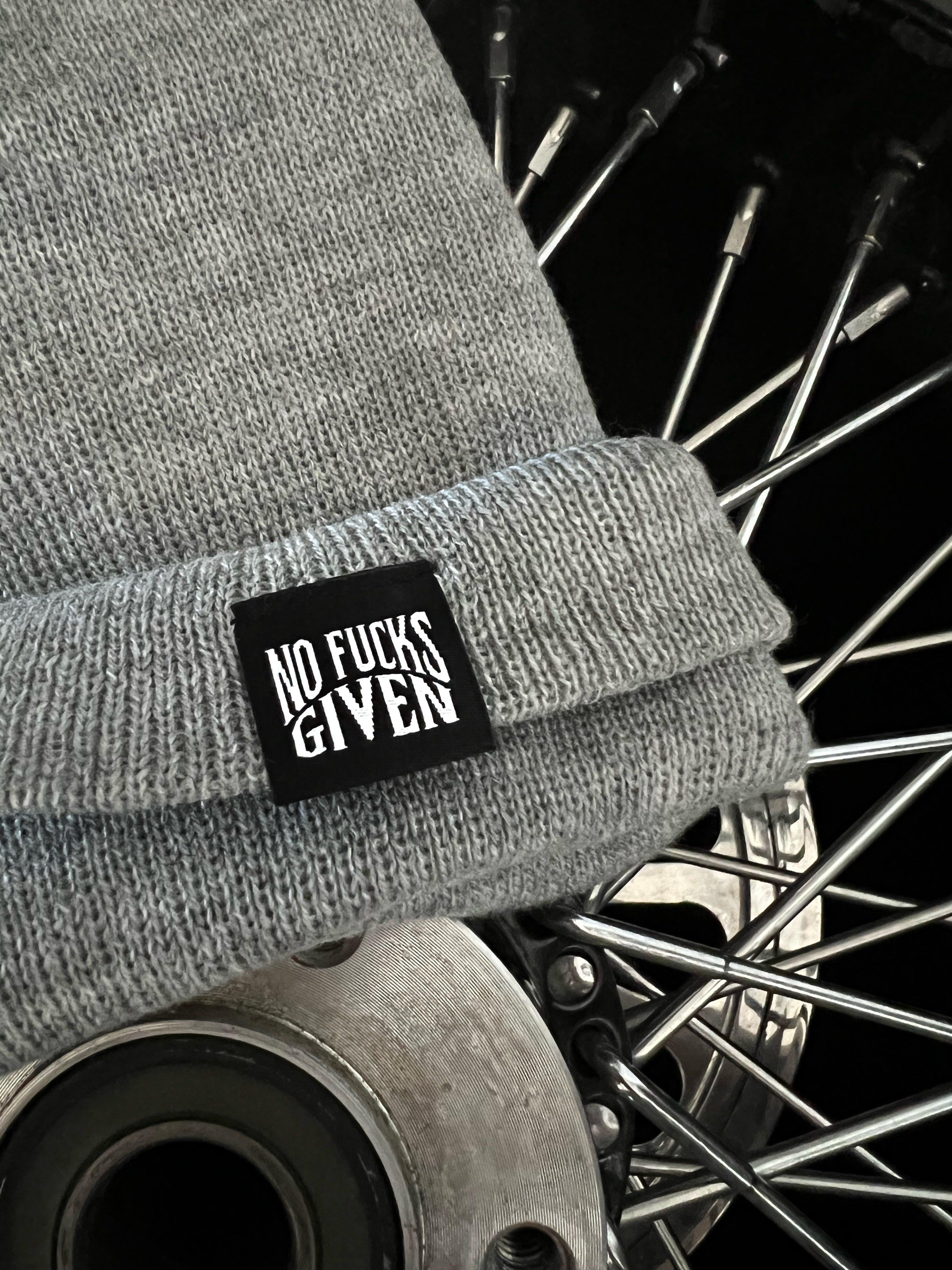 NO FUCKS GIVEN BEANIE GREY - The Drive Clothing