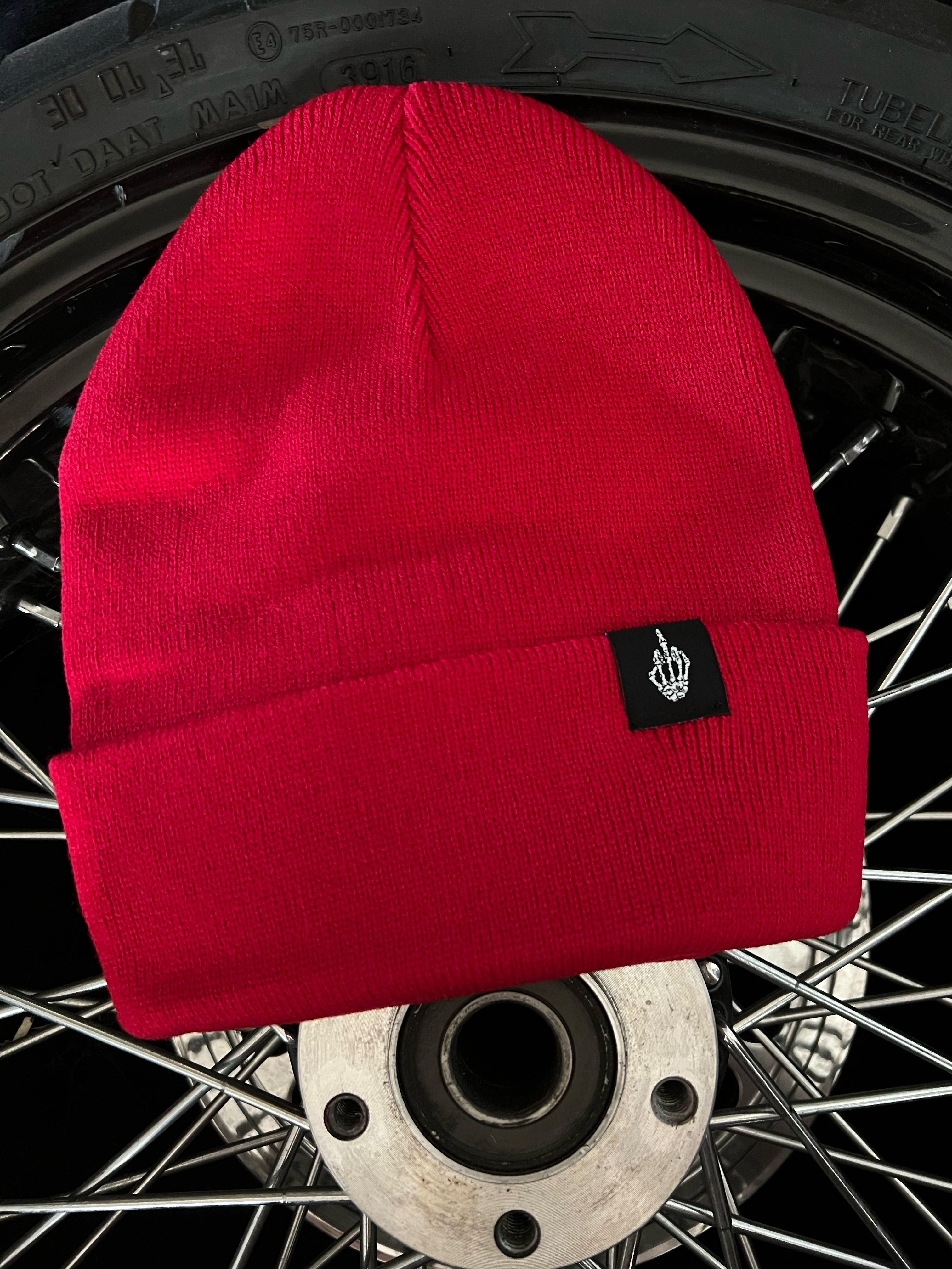 NO FUCKS GIVEN BEANIE RED - The Drive Clothing