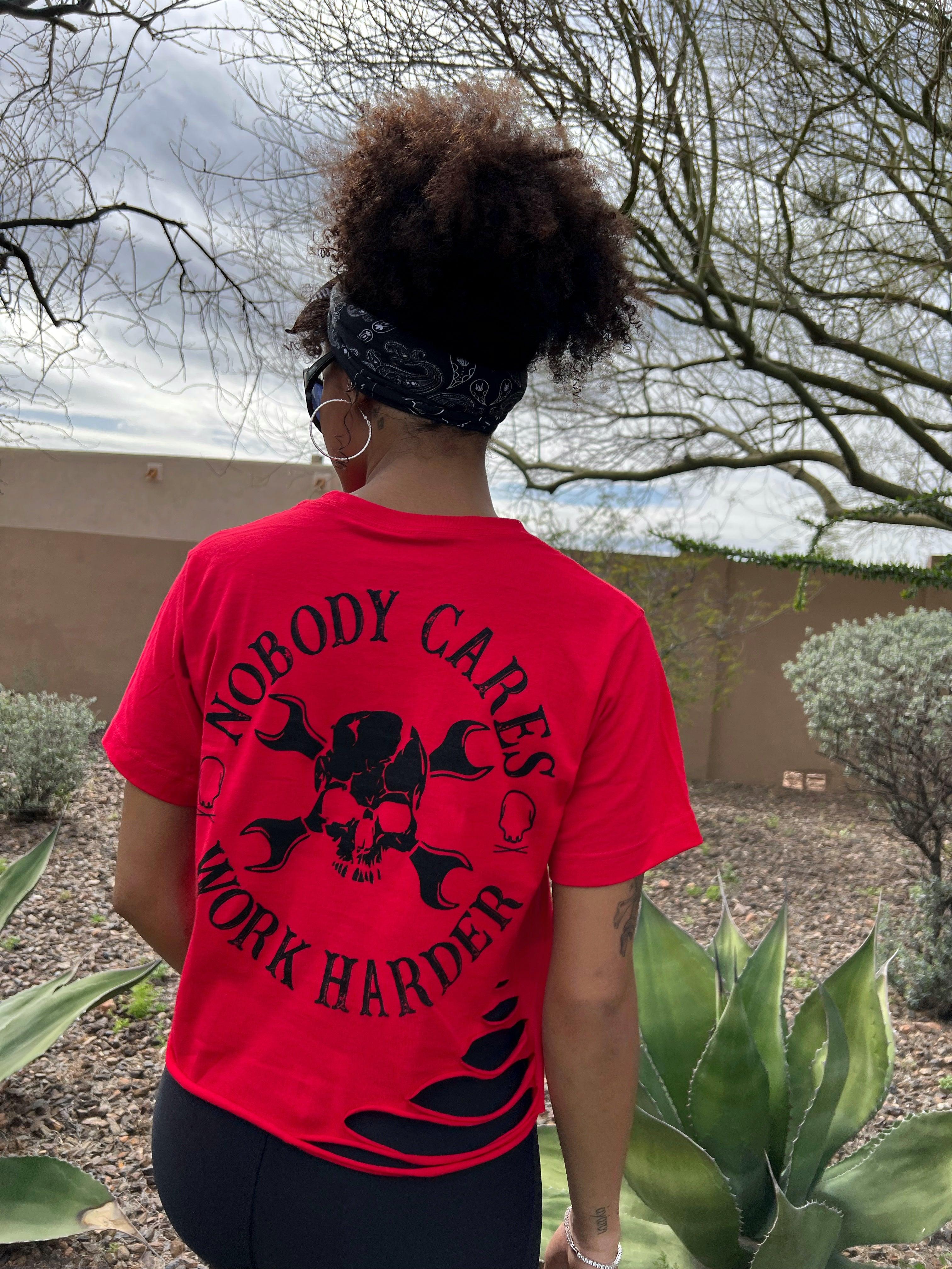 NOBODY CARES CROP TOP - The Drive Clothing