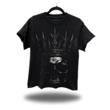 IRON SKULL BLACK ROAD RASH OVERSIZED TEE