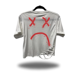 ROAD RASH WHITE CROP TOP