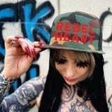 REBEL HEART GREEN CAMO HAT