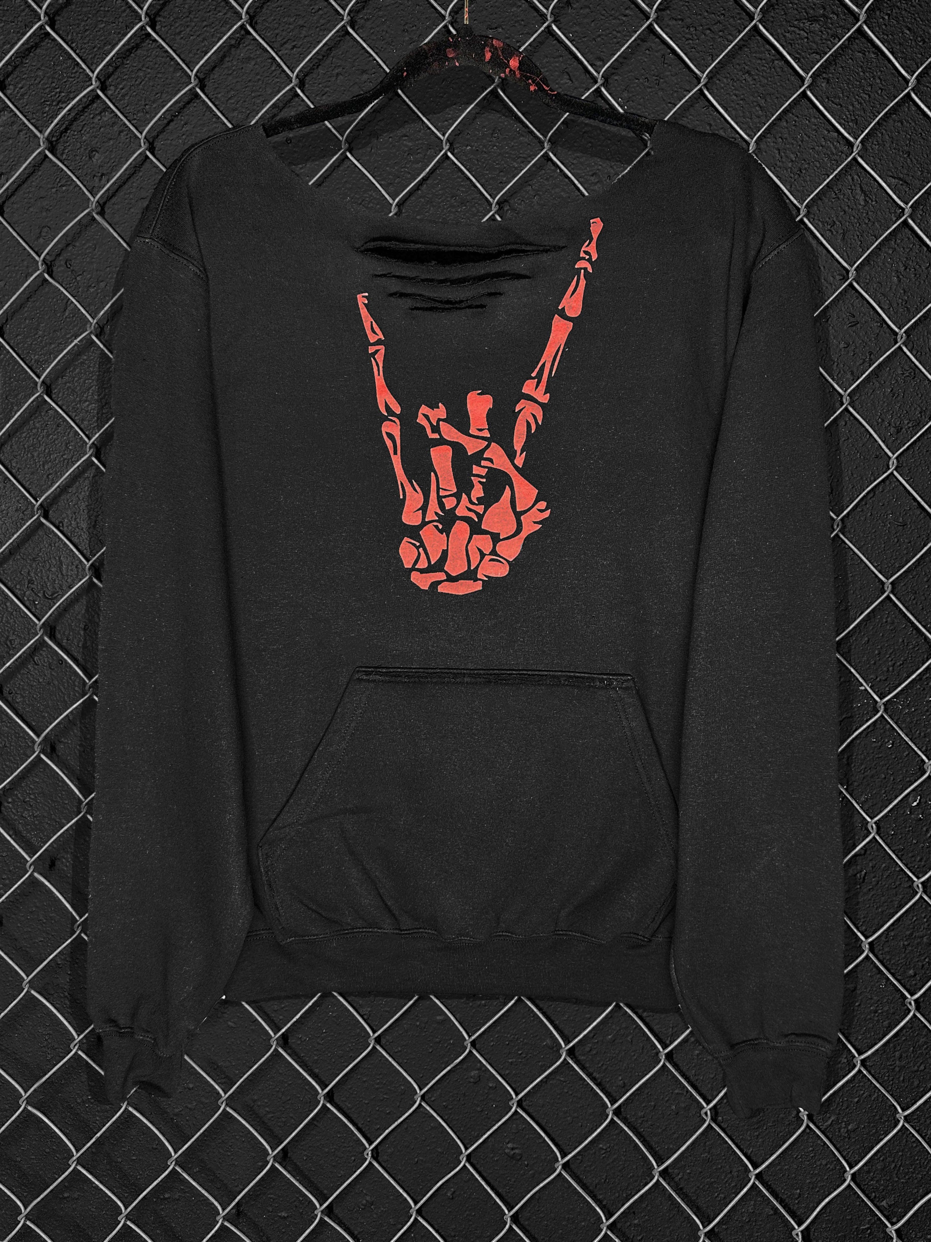 RED REGRET WIDE NECK SWEATSHIRT - The Drive Clothing