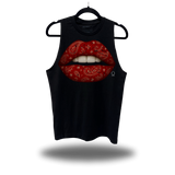 RED PAISLEY LIPS CLASSIC TANK TOP