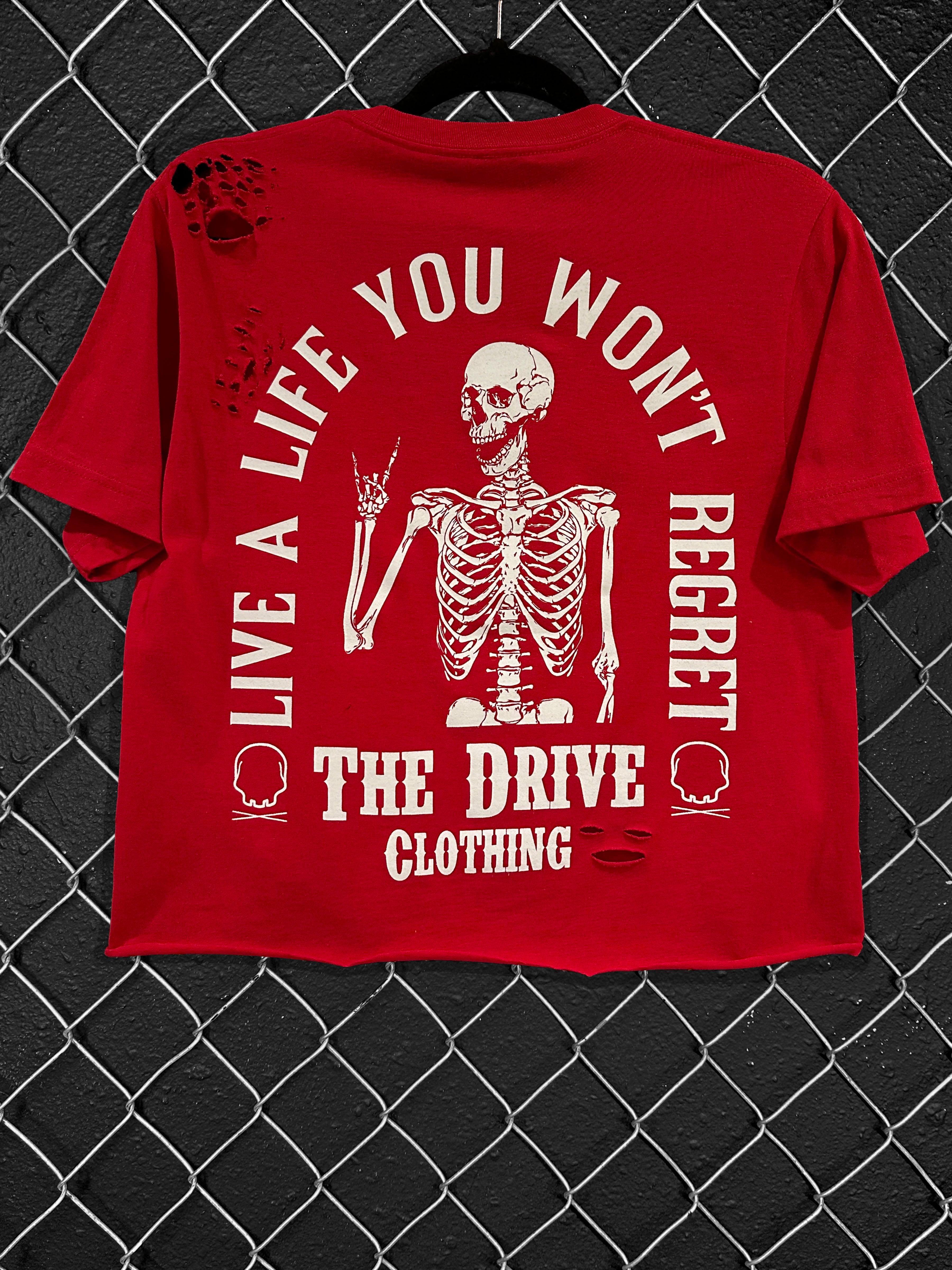 REGRET RED CROP TOP - The Drive Clothing