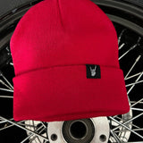 ROCKER HAND BEANIE RED - The Drive Clothing
