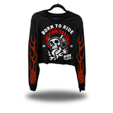 BORN RIDE CROP LONG SLEEVE TEE