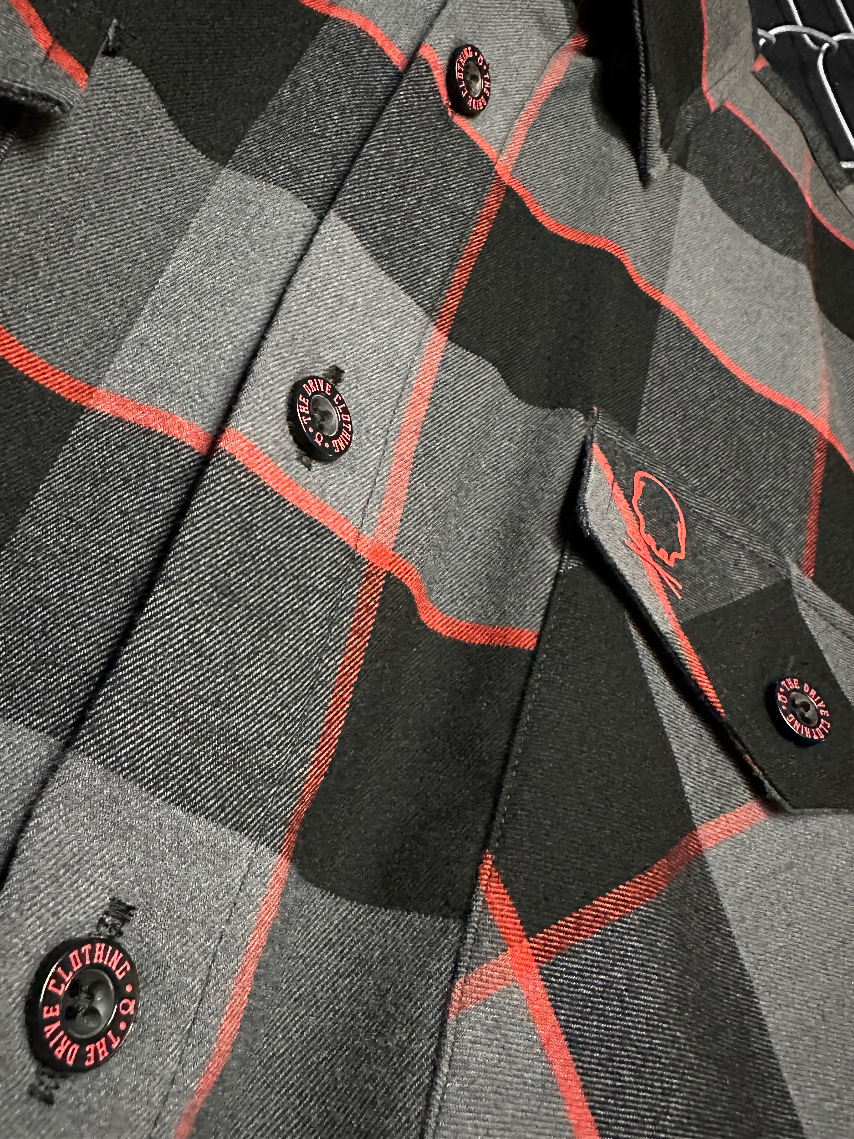 TDC BLACK/GREY/RED FLANNEL - The Drive Clothing