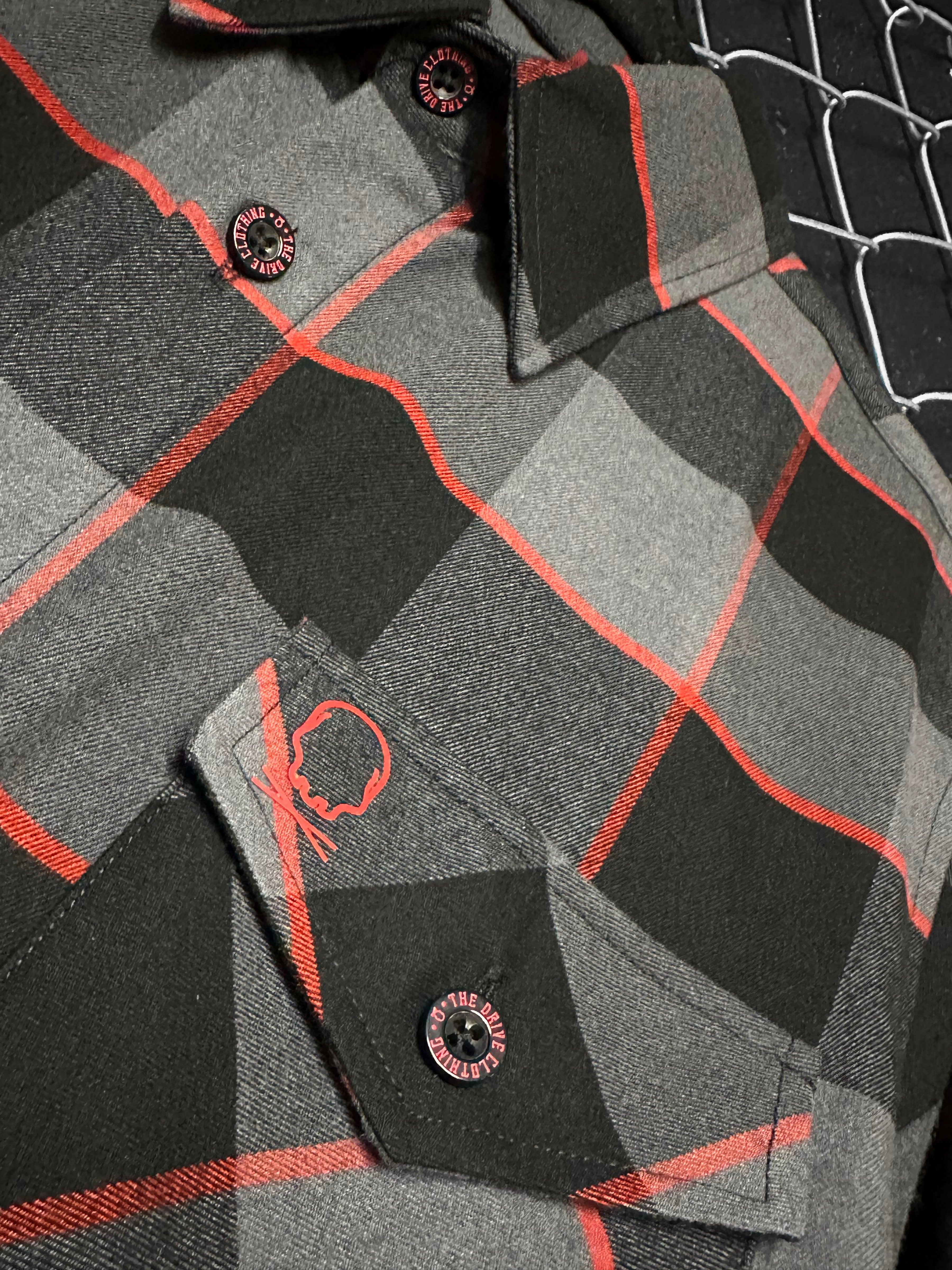 TDC BLACK/GREY/RED FLANNEL - The Drive Clothing