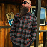 TDC BLACK/GREY/RED FLANNEL - The Drive Clothing