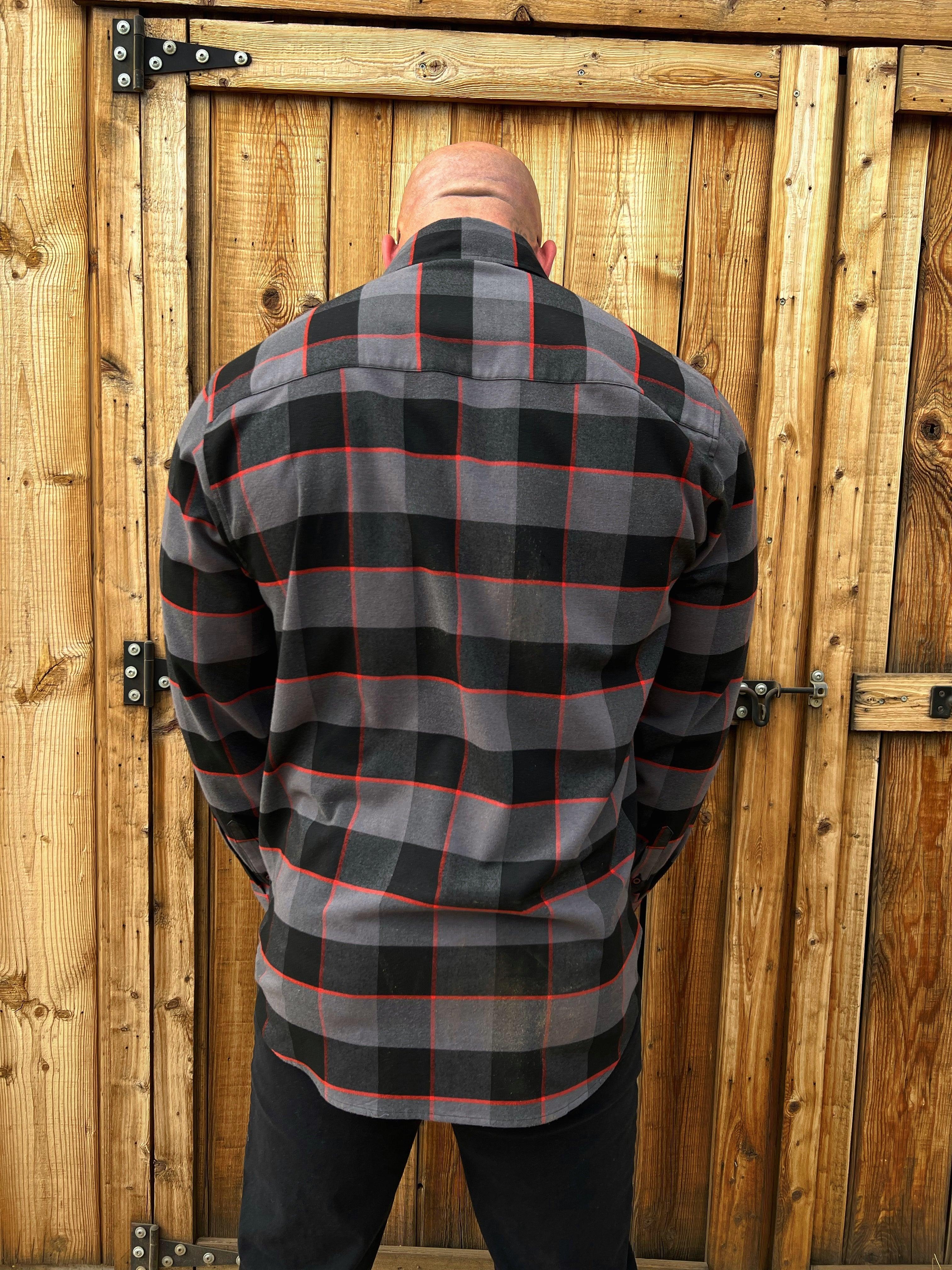 TDC BLACK/GREY/RED FLANNEL - The Drive Clothing