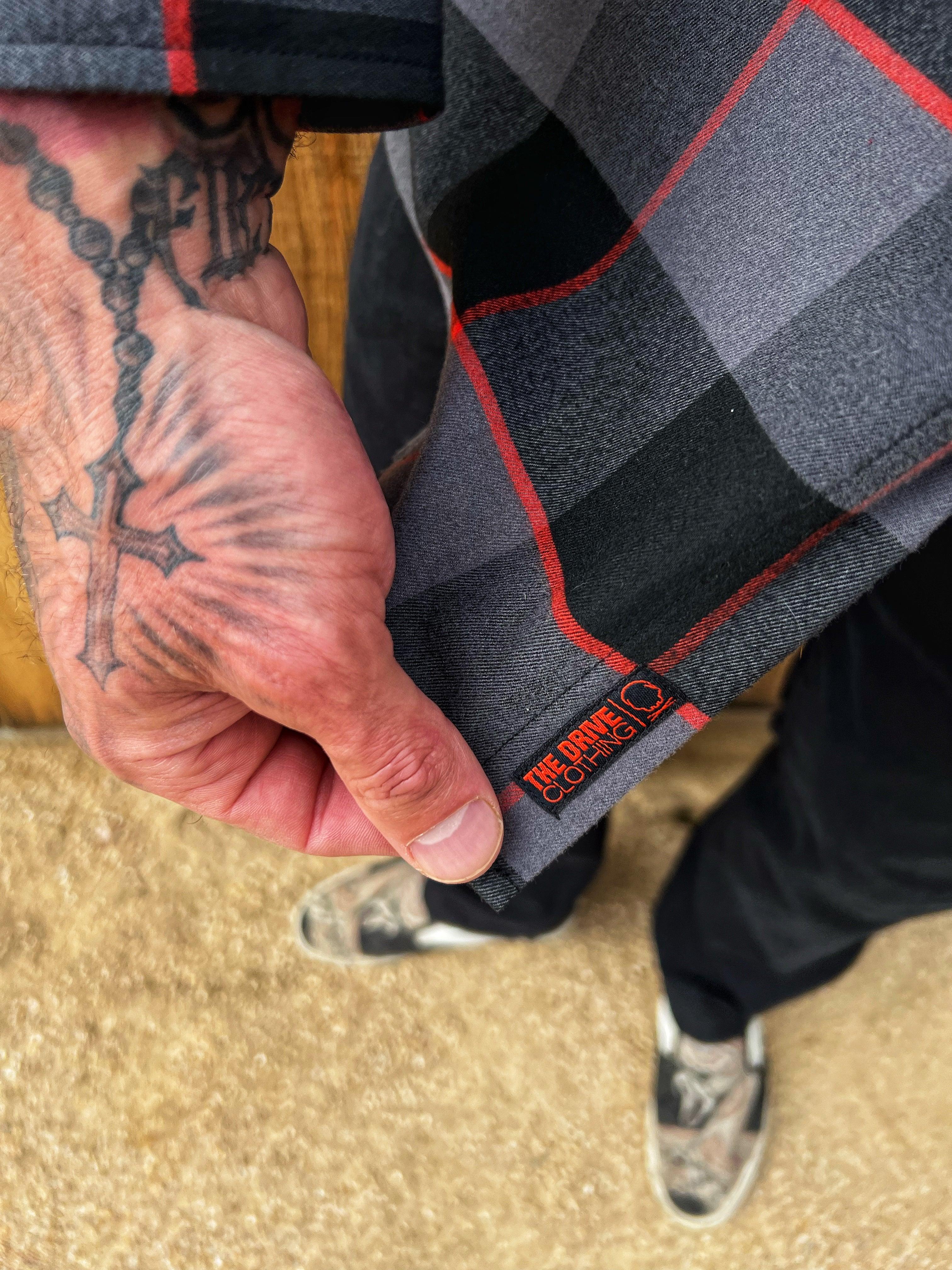 TDC BLACK/GREY/RED FLANNEL - The Drive Clothing