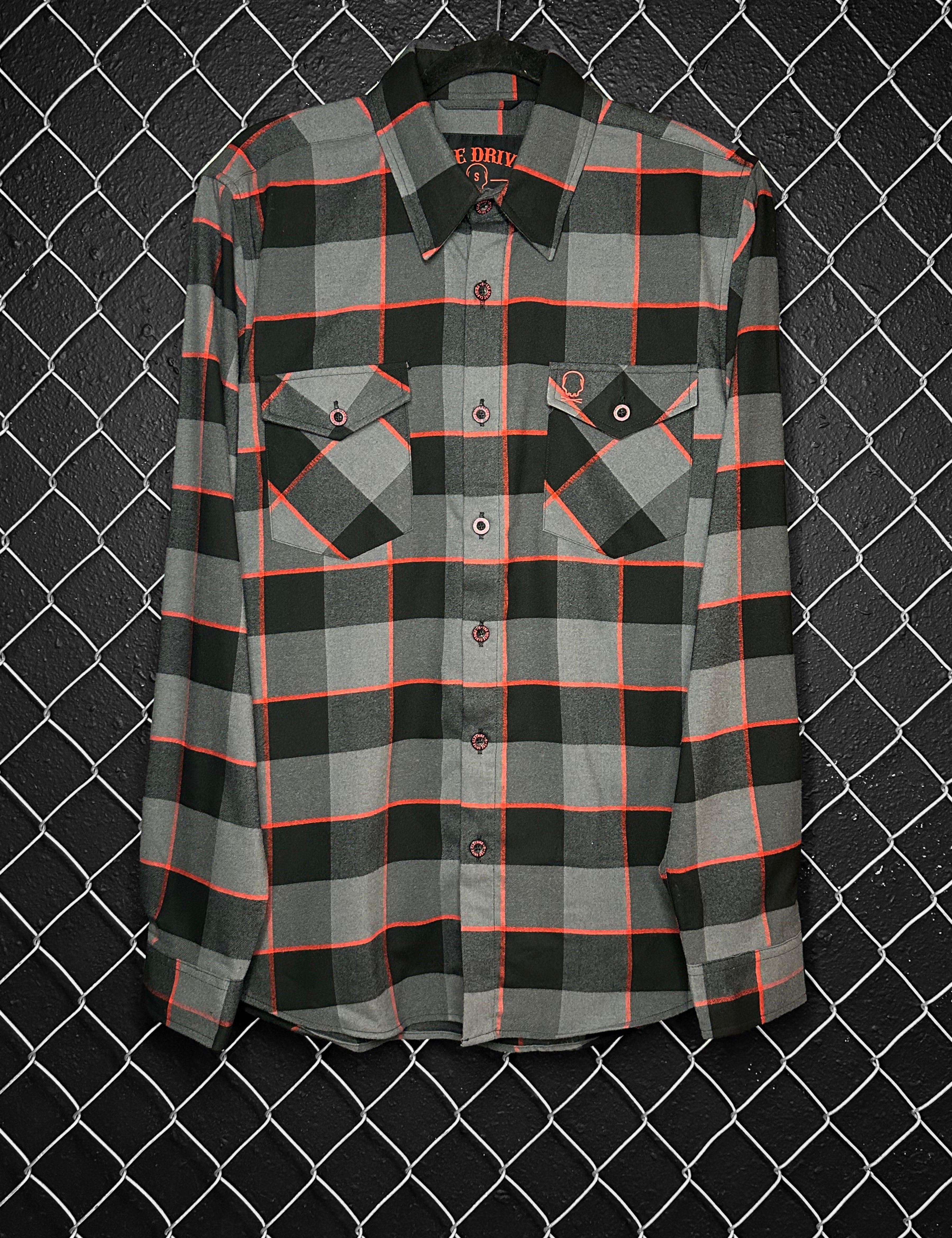 TDC BLACK/GREY/RED FLANNEL - The Drive Clothing