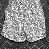 TDC BOXING SHORTS WHITE PAISLEY - The Drive Clothing
