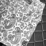 TDC BOXING SHORTS WHITE PAISLEY - The Drive Clothing