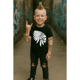 APACHE BLACK TEE- YOUTH