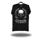 OUTWORK THE WORLD BLACK CLASSIC TEE