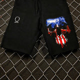 USA SKULL BLACK SHORT *CLEARANCE* - The Drive Clothing