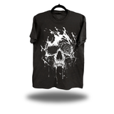 SPLASH SKULL OVERSIZE PRINT VINTAGE TEE *PEPPER*
